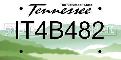 IT4B482 Tennessee License Plate