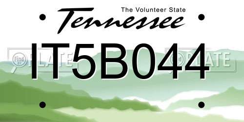 IT5B044 Tennessee License Plate