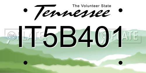 IT5B401 Tennessee License Plate