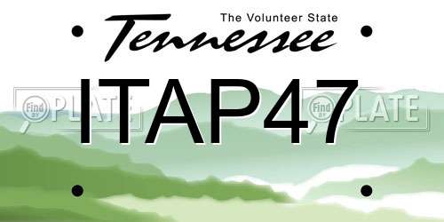 ITAP47 Tennessee License Plate