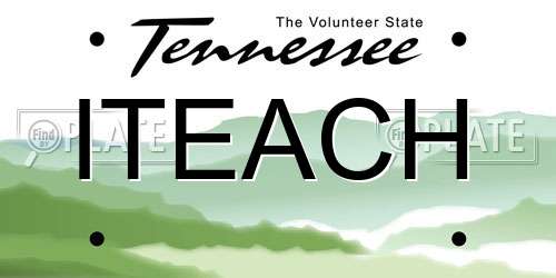 ITEACH Tennessee License Plate