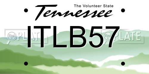 ITLB57 Tennessee License Plate