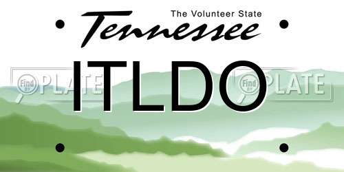 ITLDO Tennessee License Plate