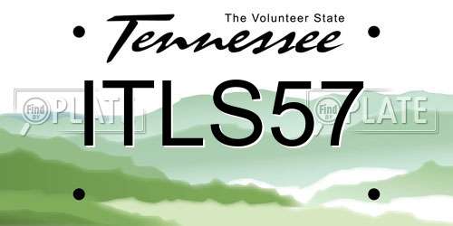 ITLS57 Tennessee License Plate