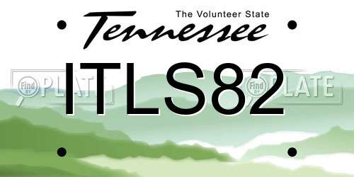 ITLS82 Tennessee License Plate