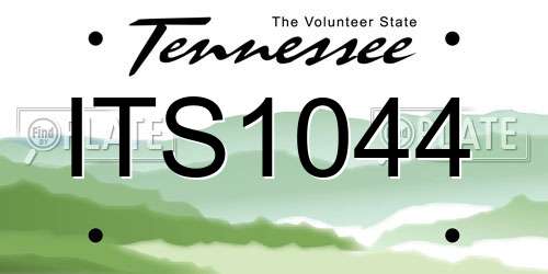 ITS1044 Tennessee License Plate