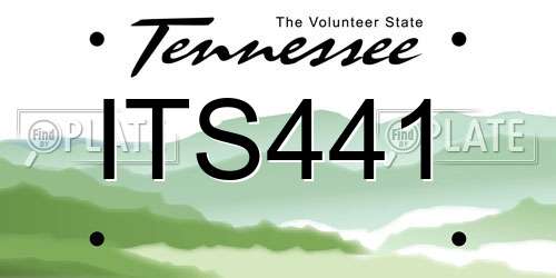 ITS441 Tennessee License Plate