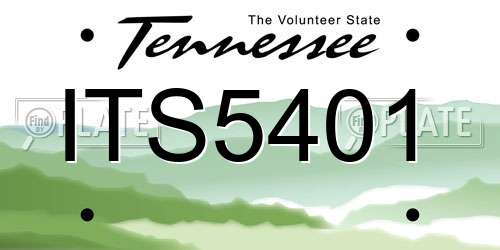 ITS5401 Tennessee License Plate