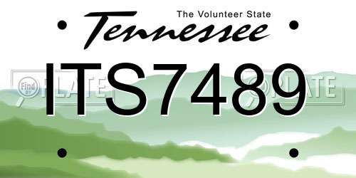 ITS7489 Tennessee License Plate
