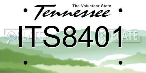 ITS8401 Tennessee License Plate