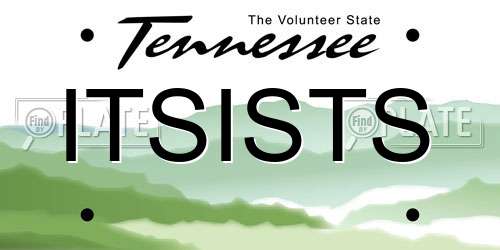 ITSISTS Tennessee License Plate