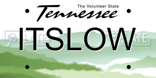 ITSLOW Tennessee License Plate
