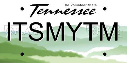 ITSMYTM Tennessee License Plate
