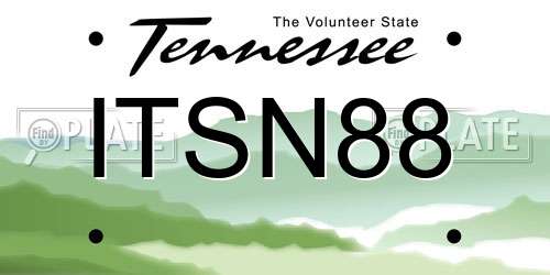 ITSN88 Tennessee License Plate