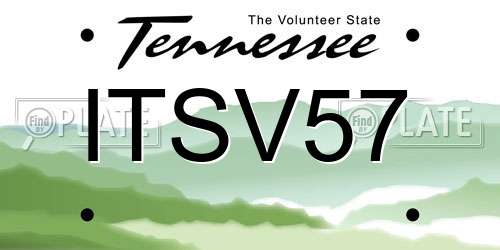 ITSV57 Tennessee License Plate