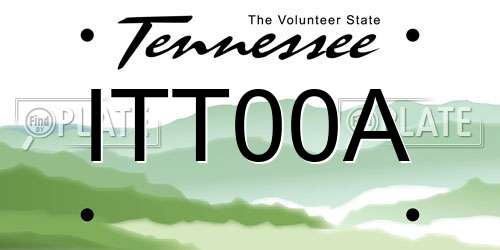 ITT00A Tennessee License Plate
