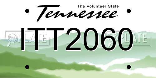 ITT2060 Tennessee License Plate