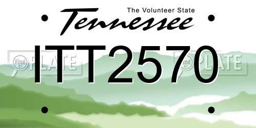 ITT2570 Tennessee License Plate