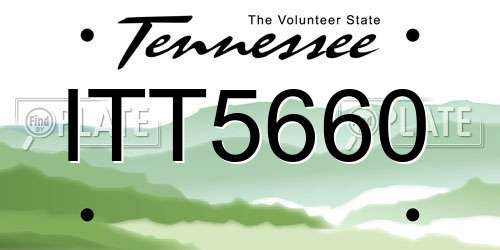 ITT5660 Tennessee License Plate