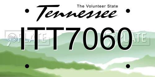 ITT7060 Tennessee License Plate
