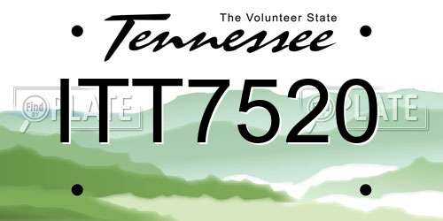 ITT7520 Tennessee License Plate
