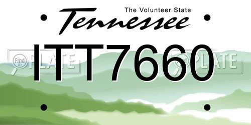 ITT7660 Tennessee License Plate