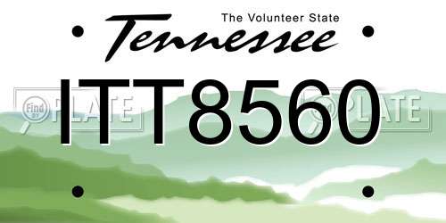 ITT8560 Tennessee License Plate