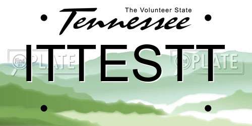 ITTESTT Tennessee License Plate