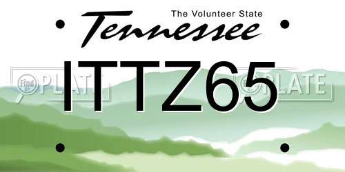 ITTZ65 Tennessee License Plate