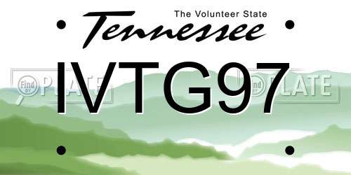 IVTG97 Tennessee License Plate
