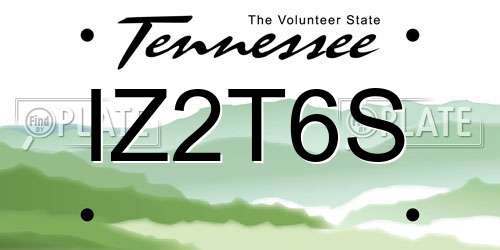 IZ2T6S Tennessee License Plate
