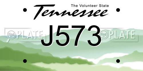 J573 Tennessee License Plate