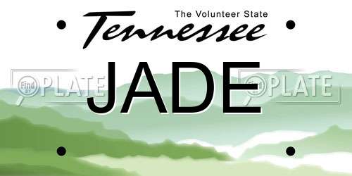 JADE Tennessee License Plate