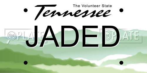 JADED Tennessee License Plate