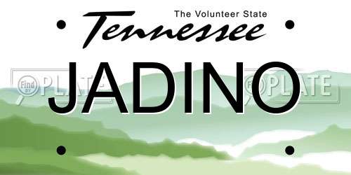 JADINO Tennessee License Plate