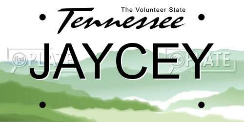 JAYCEY Tennessee License Plate