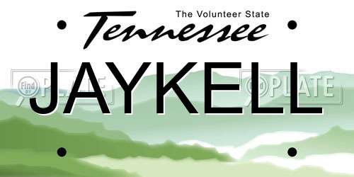JAYKELL Tennessee License Plate