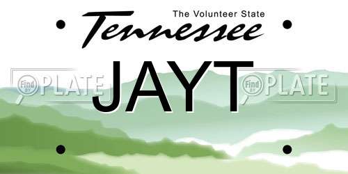 JAYT Tennessee License Plate