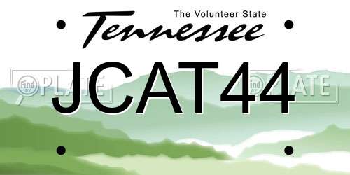 JCAT44 Tennessee License Plate
