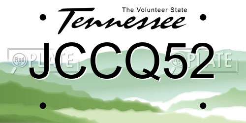 JCCQ52 Tennessee License Plate