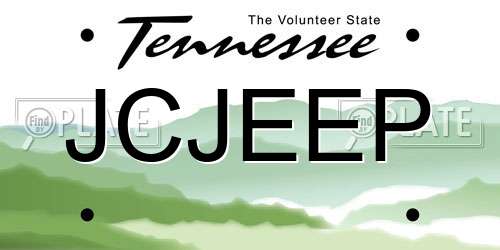 JCJEEP Tennessee License Plate
