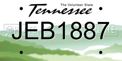 JEB1887 Tennessee License Plate