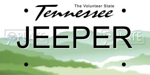 JEEPER Tennessee License Plate