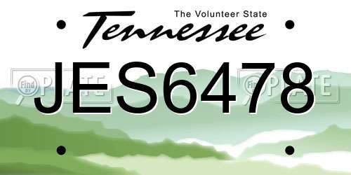 JES6478 Tennessee License Plate