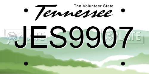 JES9907 Tennessee License Plate