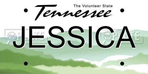 JESSICA Tennessee License Plate