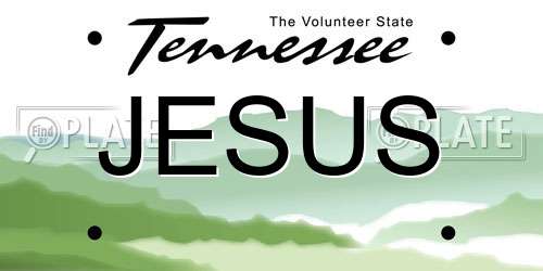 JESUS Tennessee License Plate