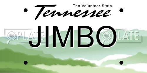 JIMBO Tennessee License Plate
