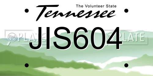 JIS604 Tennessee License Plate