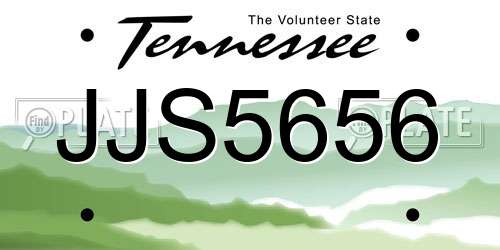 JJS5656 Tennessee License Plate
